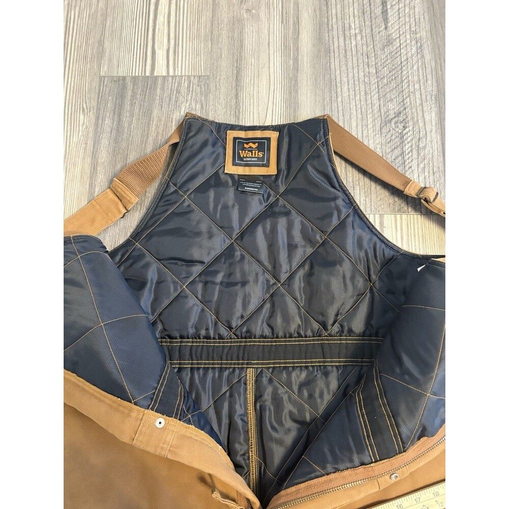 Walls Bib Overalls Mens Work Quilted Insulated Lined Cotton XLarge - Picture 4 of 8